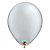 Balão de Festa Látex Liso Sólido - Silver (Prata) - Qualatex - Rizzo - Imagem 1