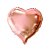 Balão de Festa Metalizado 20" 50cm - Coração Ouro Rose - 1 unidade - Flexmetal - Rizzo - Imagem 1