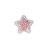 Aplique Estrela Rosa com miçangas - 2 unidades - Rizzo - Imagem 1