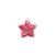 Aplique Estrela Rosa Claro com Glitter - 2 unidades - Rizzo - Imagem 1