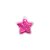 Aplique Estrela Rosa Escuro com Glitter - 2 unidades - Rizzo - Imagem 1