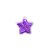 Aplique Estrela Roxo com Glitter - 2 unidades - Rizzo - Imagem 1