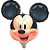 Balão de Festa Metalizado 14'' 35cm - Mickey Mouse - 1 unidade - Cromus - Rizzo - Imagem 1