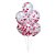 Kit Buquê Balões Látex Transparente com Confete Coração Vermelho e Branco - Buque com 06 Balões - 1 unidade - Regina - R - Imagem 1