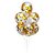Kit Buquê Balões Látex Transparente com Confete Circulo Dourado - Buque com 06 Balões - 1 unidade - Regina - Rizzo - Imagem 1