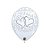 Balão de Festa Látex Liso Decorado - Corações Entrelaçados - 11" 28cm - 6 unidades - Qualatex Outlet - Rizzo - Imagem 1