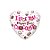 Balão de Festa Microfoil 18" 46cm - Coração I Love You More Than Chocolate - 1 unidade - Qualatex Outlet - Rizzo - Imagem 1