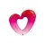 Balão de Festa Microfoil 42" 107cm - Coração Rosa Ombré - 1 unidade - Qualatex Outlet - Rizzo - Imagem 1