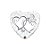 Balão de Festa Microfoil 18" 46cm - Corações Entrelaçados Prata - 1 unidade - Qualatex Outlet - Rizzo - Imagem 1