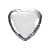Balão de Festa Microfoil 36" 91cm - Coração Prata Metalizado - 1 unidade - Qualatex Outlet - Rizzo - Imagem 1