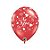 Balão de Festa Látex Liso Decorado - Te Amo Corações e Espirais - 11" 28cm - 6 unidades - Qualatex Outlet - Rizzo - Imagem 1