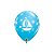 Balão de Festa Látex Liso Decorado - Âncora e Veleiro Náutico Azul - 11" 28cm - 50 unidades - Qualatex Outlet - Rizzo - Imagem 2
