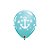 Balão de Festa Látex Liso Decorado - Âncora e Veleiro Náutico Azul - 11" 28cm - 50 unidades - Qualatex Outlet - Rizzo - Imagem 3