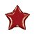 Balão de Festa Microfoil 20" 51cm - Estrela Vermelho Bergonha Metalizado - 1 unidade - Qualatex Outlet - Rizzo - Imagem 1