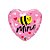 Balão de Festa Microfoil 18" 46cm - Coração Bee Mine (Minha Abelha) - 1 unidade - Qualatex Outlet - Rizzo - Imagem 1