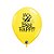 Balão de Festa Látex Liso Decorado - Bee Happy! (Seja Feliz) Amarelo - 11" 28cm - 50 unidades - Qualatex Outlet - Rizzo - Imagem 1