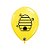 Balão de Festa Látex Liso Decorado - Bee Happy! (Seja Feliz) Amarelo - 11" 28cm - 50 unidades - Qualatex Outlet - Rizzo - Imagem 2