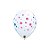 Balão de Festa Látex Liso Decorado - Branco com Pontos Coloridos - 11" 28cm - 50 unidades - Qualatex Outlet - Rizzo - Imagem 5
