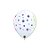 Balão de Festa Látex Liso Decorado - Branco com Pontos Coloridos - 11" 28cm - 50 unidades - Qualatex Outlet - Rizzo - Imagem 3