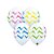 Balão de Festa Látex Liso Decorado - Listras Chevron Coloridas - 11" 28cm - 50 unidades - Qualatex Outlet - Rizzo - Imagem 1