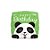 Balão de Festa Microfoil 18" 46cm - Quadrado Happy Birthday Panda  - 1 unidade - Qualatex Outlet - Rizzo - Imagem 1