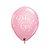 Balão de Festa Látex Liso Decorado - Baby Girl! (Menina) Estrelas Rosa - 11" 28cm - 6 unidades - Qualatex Outlet - Rizzo - Imagem 1