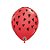 Balão de Festa Látex Liso Decorado - Sementes do Coração Vermelho - 11" 28cm - 50 unidades - Qualatex Outlet - Rizzo - Imagem 1