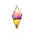 Balão de Festa Microfoil 14" 36cm - Sorvete Espiral Arco-Íris - 1 unidade - Qualatex Outlet - Rizzo - Imagem 1