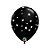 Balão de Festa Látex Liso Decorado - Estrelas Preto e Branco - 11" 28cm - 50 unidades - Qualatex Outlet - Rizzo - Imagem 2