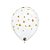 Balão de Festa Látex Liso Decorado - Estrelas Contemp. Transp/Ouro - 11" 28cm - 50 unidades - Qualatex Outlet - Rizzo - Imagem 1
