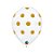 Balão de Festa Látex Liso Decorado - Pontos Polka Transparente e Ouro - 11" 28cm - 50 unidades - Qualatex Outlet - Rizzo - Imagem 1