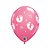 Balão de Festa Látex Liso Decorado - Pegadas de Bebê e Corações Rosa - 11" 28cm - 6 unidades - Qualatex Outlet - Rizzo - Imagem 2