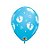 Balão de Festa Látex Liso Decorado - Pegadas de Bebê/Coração Azul - 11" 28cm - 6 unidades - Qualatex Outlet - Rizzo - Imagem 2