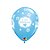 Balão de Festa Látex Liso Decorado - É um Menino Elefantes Azul Claro - 11" 28cm - 50 unidades - Qualatex Outlet - Rizzo - Imagem 1