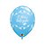 Balão de Festa Látex Liso Decorado - Batizado Borboletas Azul Claro - 11" 28cm - 50 unidades - Qualatex Outlet - Rizzo - Imagem 1