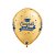 Balão de Festa Látex Liso Decorado - Congrats Graduate Ouro e Azul - 11" 28cm - 50 unidades - Qualatex Outlet - Rizzo - Imagem 1