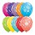 Balão de Festa Látex Liso Decorado - Happy Birthday Cupcakes/Presente - 11" 28cm - 6 unidades - Qualatex Outlet - Rizzo - Imagem 1