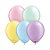 Balão de Festa Látex Liso Sólido - Sortido Pastel Perolado - 11" 28cm - 6 unidades - Qualatex - Rizzo - Imagem 1