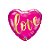 Balão de Festa Microfoil 18" 46cm - Coração Love Ouro - 1 unidade - Qualatex Outlet - Rizzo - Imagem 1