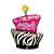 Balão de Festa Microfoil 41" 104cm - Bolo de Aniversário Listras de Zebra - 1 unidade - Qualatex Outlet - Rizzo - Imagem 1