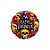 Balão de Festa Microfoil 18" 46cm - Redondo Happy Halloween Crânios Dourados  - 1 unidade - Qualatex Outlet - Rizzo - Imagem 1
