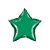 Balão de Festa Microfoil 20" 51cm - Estrela Verde Esmeralda Metalizado - 1 unidade - Qualatex Outlet - Rizzo - Imagem 1