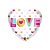 Balão de Festa Microfoil 18" 46cm - Coração Love Metálicos - 1 unidade - Qualatex Outlet - Rizzo - Imagem 1