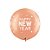 Balão de Festa Látex Liso Decorado - New Year Brilhos Ouro Rose - 30" 75cm - 2 unidades - Qualatex Outlet - Rizzo - Imagem 1