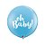 Balão de Festa Látex Liso Decorado - Oh Baby! Azul - 3' 90cm - 2 unidades - Qualatex Outlet - Rizzo - Imagem 1