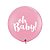 Balão de Festa Látex Liso Decorado - Oh Baby! Rosa - 3' 90cm - 2 unidades - Qualatex Outlet - Rizzo - Imagem 1