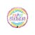 Balão de Festa Microfoil 18" 46cm - Redondo Happy Birthday Arco-iris - 1 unidade - Qualatex Outlet - Rizzo - Imagem 1