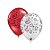 Balão de Festa Látex Liso Decorado - Corações Espirais - 11" 28cm - 50 unidades - Qualatex Outlet - Rizzo - Imagem 1