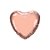 Balão de Festa Microfoil 36" 91cm - Coração Ouro Rose Metalizado - 1 unidade - Qualatex Outlet - Rizzo - Imagem 1