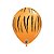 Balão de Festa Látex Liso Decorado - Listras de Tigre Laranja - 11" 28cm - 50 unidades - Qualatex Outlet - Rizzo - Imagem 2